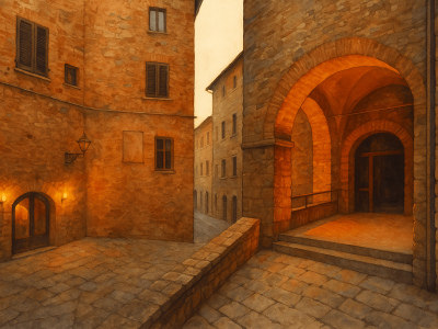 illustrazione dell' Ecomuseo dell'alabastro di Volterra